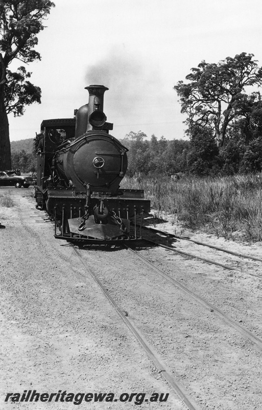 P02331
Millars loco G class 71, in Millars Top Yard, Yarloop, front view.
