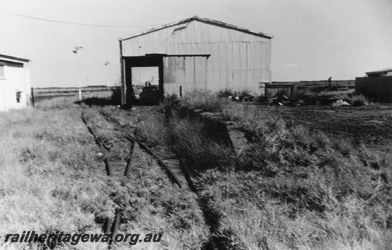 P02413
Goods shed, tram lines, loading platform, Derby tramway.
