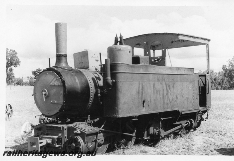 P02434
Orenstein and Koppel Mallet loco, Whiteman Park, front and side view, on display.
