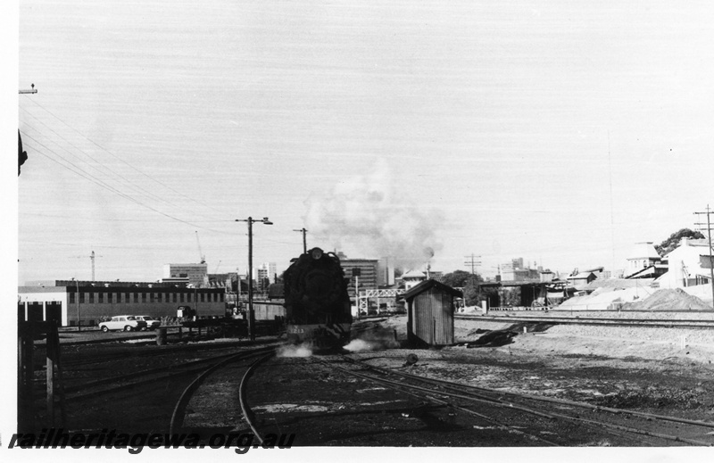 P02628
V class 1213, entering East Perth Loco Depot, East Perth (Claisebrook) station in the background.
