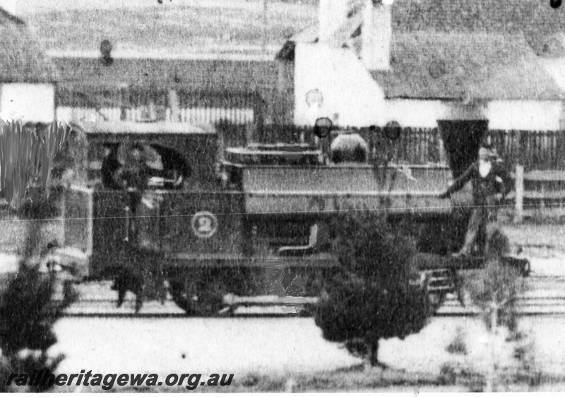 P02750
C class 2 steam locomotive, bunker added to rear, side view, Perth, ER line.
