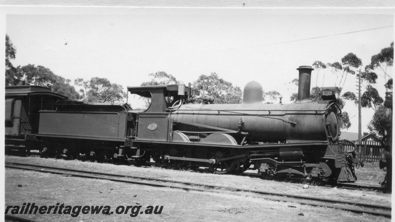 P02988
T class 170 steam locomotive, side view, East Perth, ER line.
