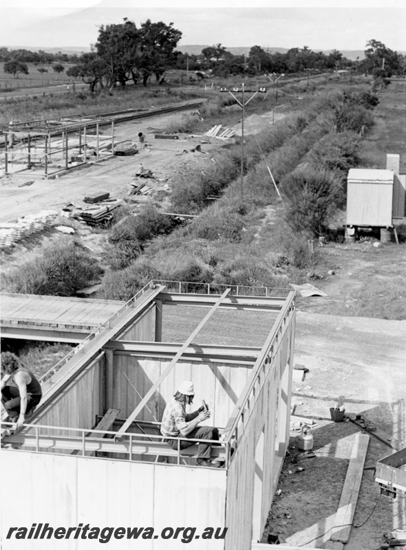 P03188
Shed under construction, Picton, SWR line.
