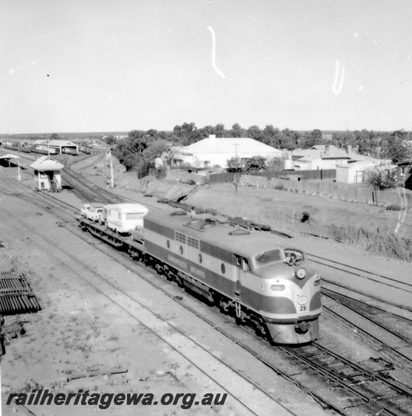 P03193
Commonwealth Railways (CR) GM class 29 diesel locomotive, Kalgoorlie yard.
