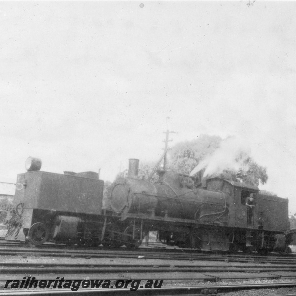 P03215
MSA class Garratt steam locomotive, front and side view, c1940s.
