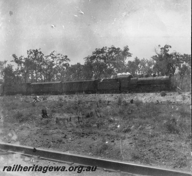 P03220
P class steam locomotive, side view, Chidlow, ER line, c1940s.
