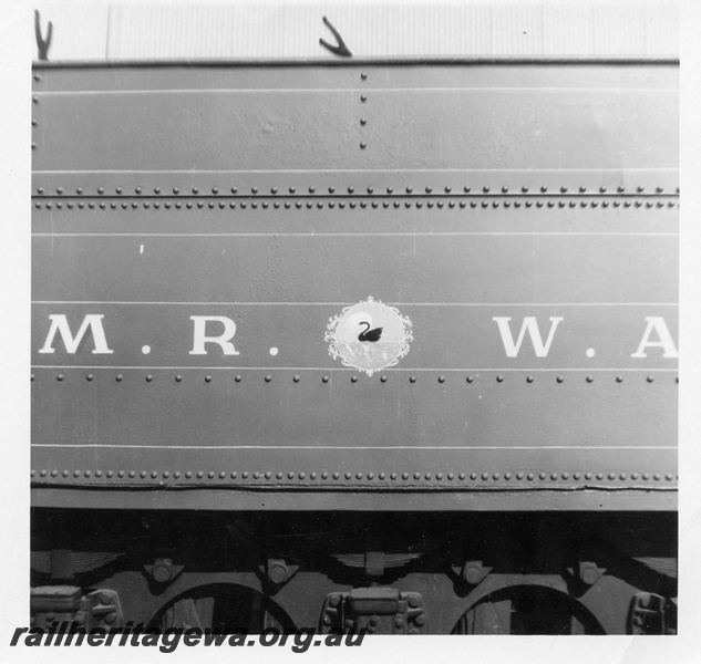 P03611
MRWA emblem on the tender of B class 6 locomotive.

