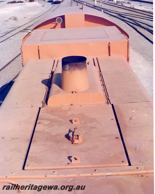 P03631
J class 102 in Westrail orange livery, view of the roof looking towards the cab
