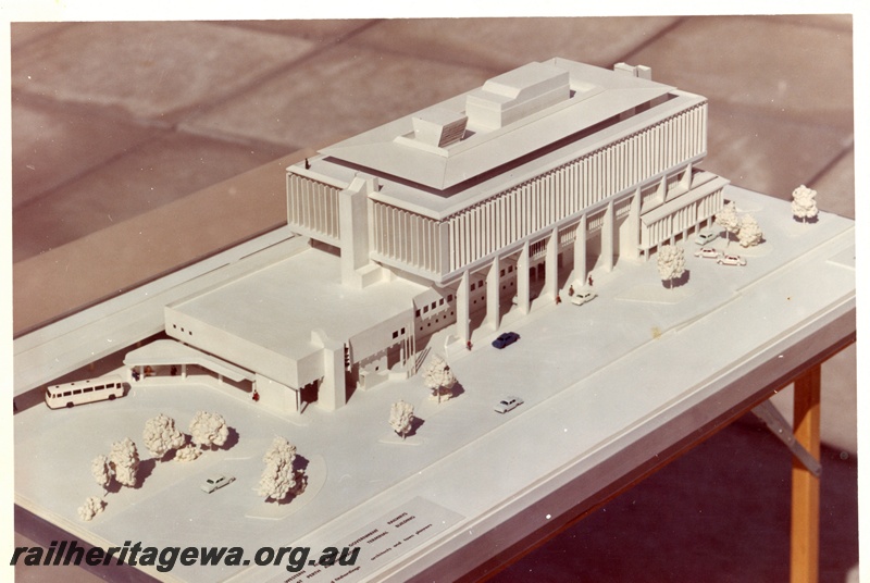 P03756
Model of new admin building at East Perth.
