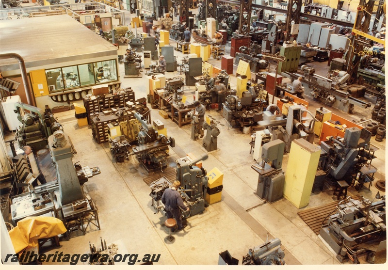 P03849
1 of 1. Tool room block 3 Midland Workshops, overhead view, Foreman's office top left side.
