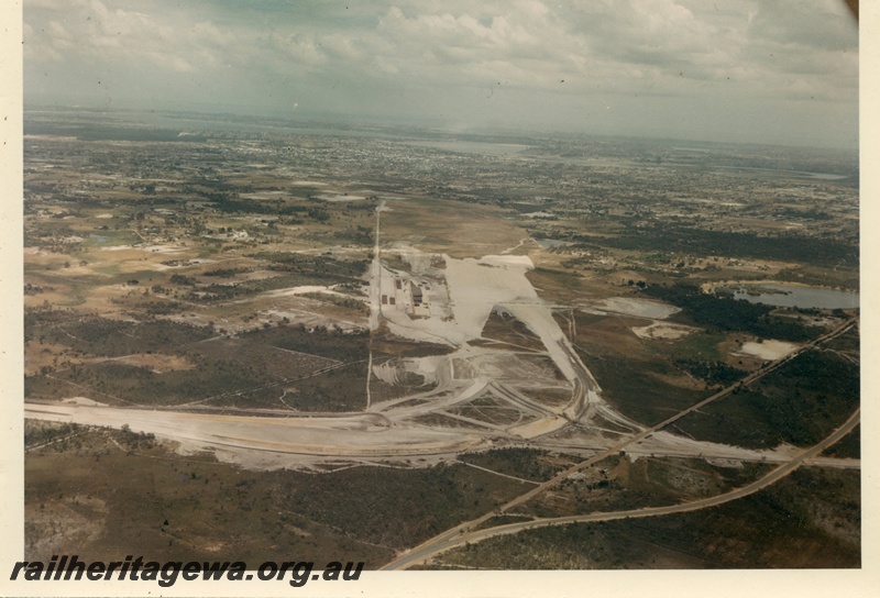 P03975
Aerial view of Kewdale marshalling yard under construction.
