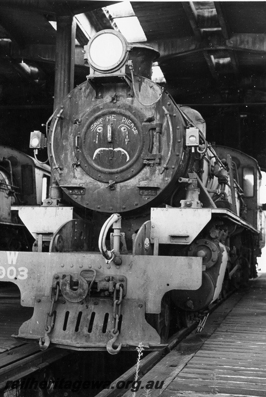 P04058
W class 903, Collie shed, BN line, front view, 