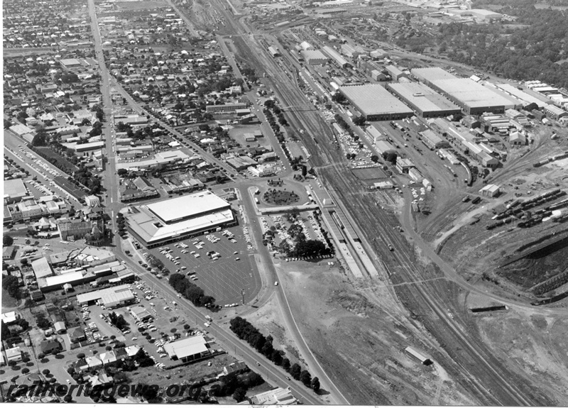 P04102
Midland Workshops, Midland Terminal, aerial view looking east, ER line
