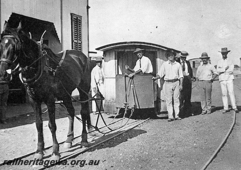 P04279
Horse drawn tram, Cossack Tramway, front view
