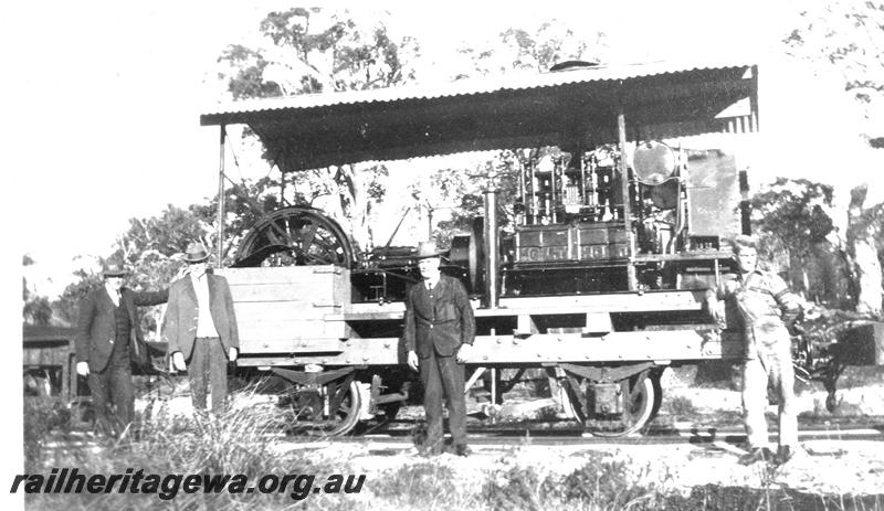 P04409
2 of 3 views of the experimental diesel loco built by Millars at the Yarloop workshops, opposite side view to P4408
