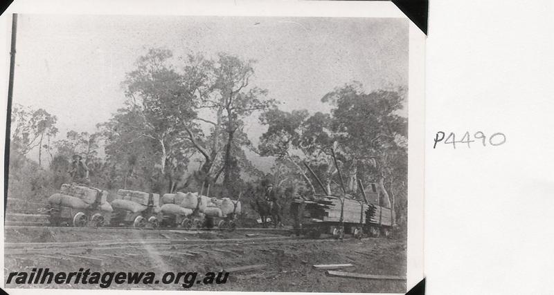 P04490
Whittaker's incline at North Dandalup, view shows the counter weight wagons
