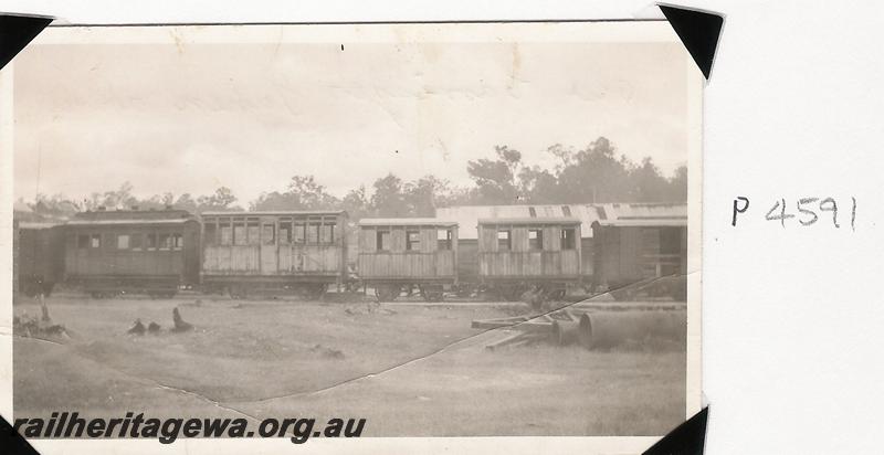 P04591
Line of old carriages including  ex WAGR 