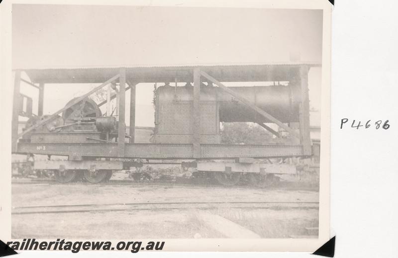 P04686
Steam log hauler No.3, Jarrahdale, side on view
