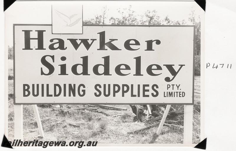 P04711
Hawker Siddeley sign at the Banksiadale Mill

