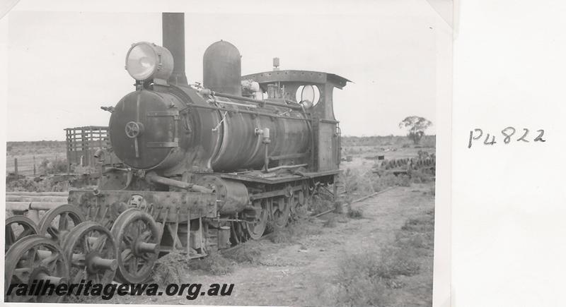 P04822
Lakewood Firewood Co. loco No.10, Lakewood, front and side view
