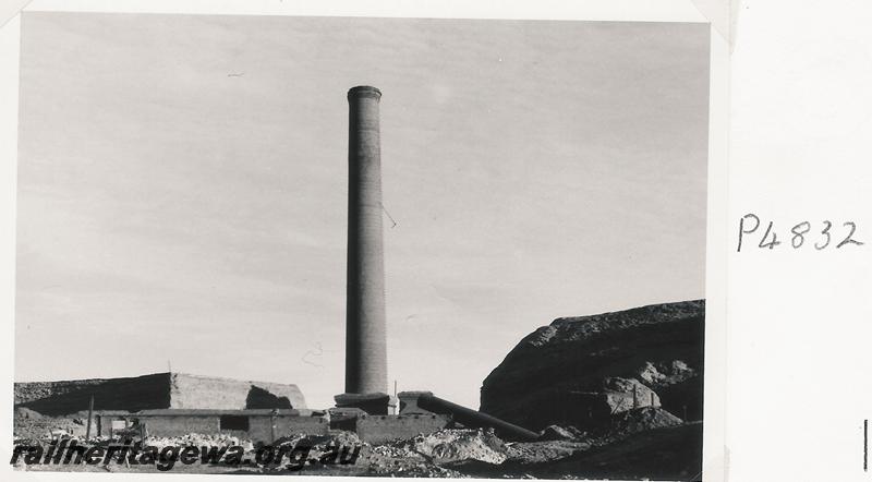 P04832
Lancefield Goldmine, Beria, chimney stack from mine boilers
