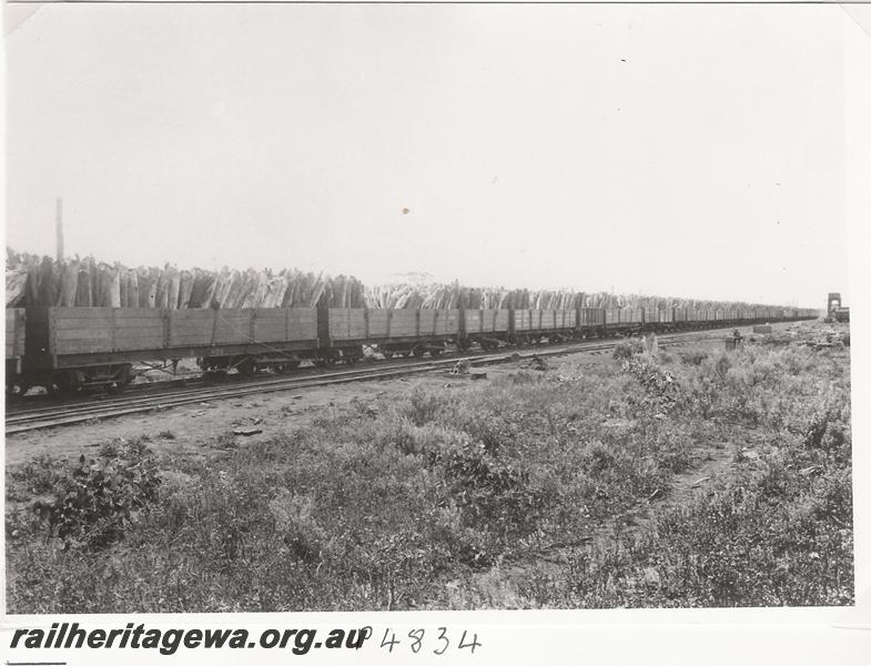 P04834
R class wagons, Kurrawang, loaded with firewood
