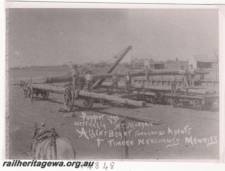 P04848
Poppet legs, Menzies, being loaded on to wagons.
