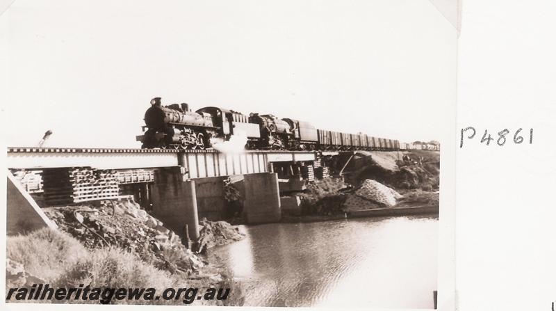 P04861
PM class, V class, girder bridge, Roelands, SWR line, bridge under construction or repair
