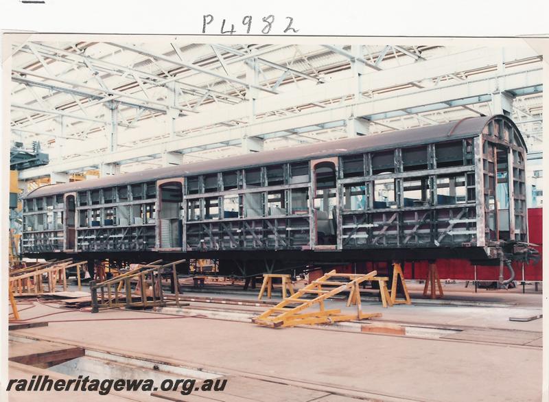 P04982
AY class carriage, Midland Workshops, undergoing major overhaul
