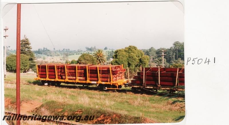 P05041
QBE class 23535 bogie bolster wagon with timber load

