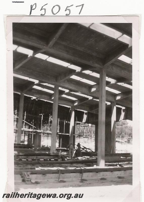 P05057
Roundhouse, Collie, construction photo, internal view
