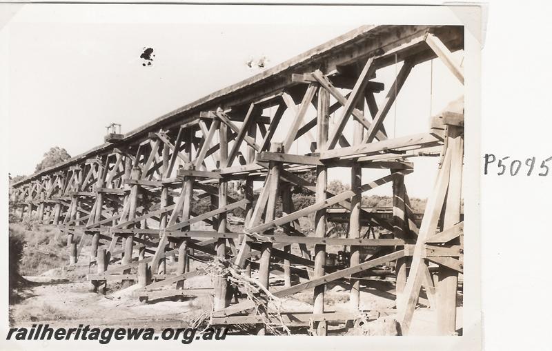 P05095
Trestle bridge, Upper Swan, MR line, MRWA style of trestle bridge,
