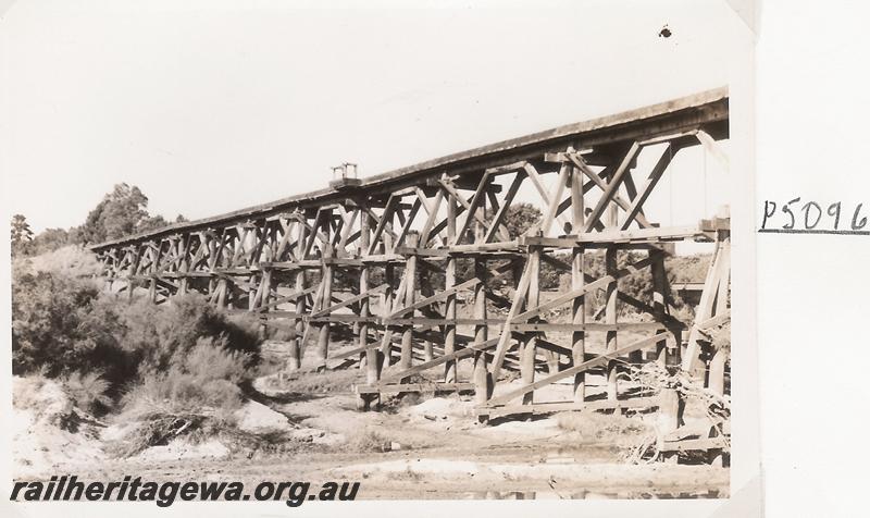 P05096
Trestle bridge, Upper Swan, MR line, MRWA style of trestle bridge,
