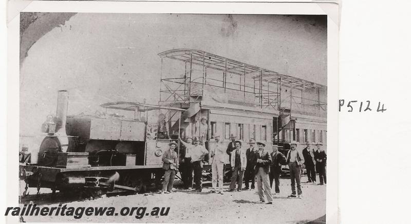 P05124
D class 6, double deck tramcar trailers, Leonora - Gwalia tramway
