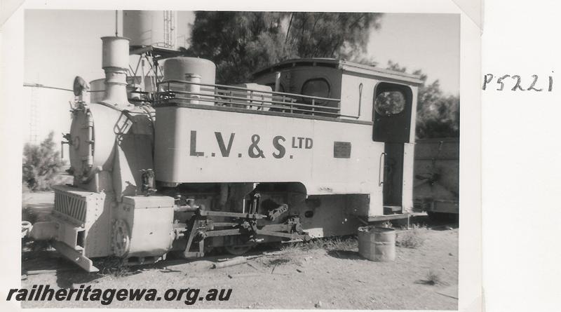 P05221
Lake View & Star mine, Orenstein & Koppel loco, Boulder, side view.
