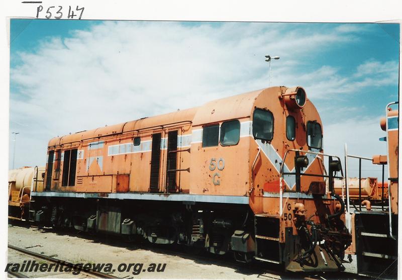 P05347
G class 50, Forrestfield Yard, awaiting transfer to Pinjarra for HVR
