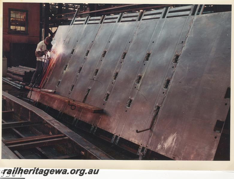 P05369
WVX class standard gauge van, (later reclassified to WBAX class), under construction at the Midland Workshops, set of 4 photos
