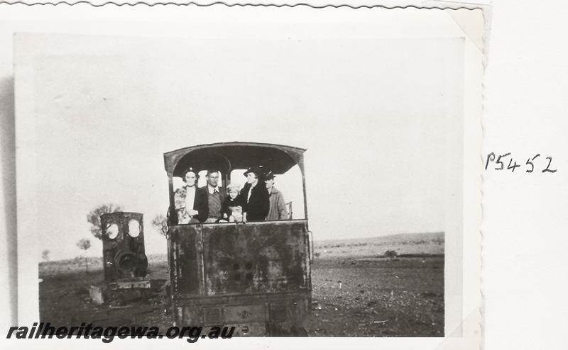 P05452
Locos of the Kalgoorlie and Boulder Firewood Co. at Beria, end views
