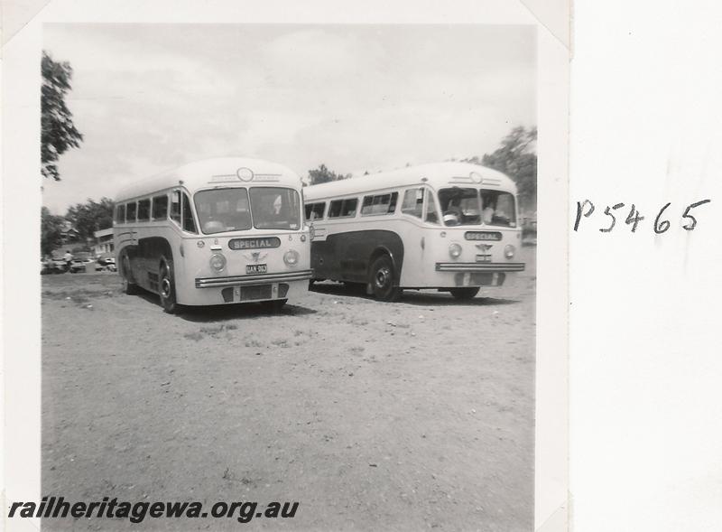 P05465
MRWA bus No.8 with another MRWA bus, head on view
