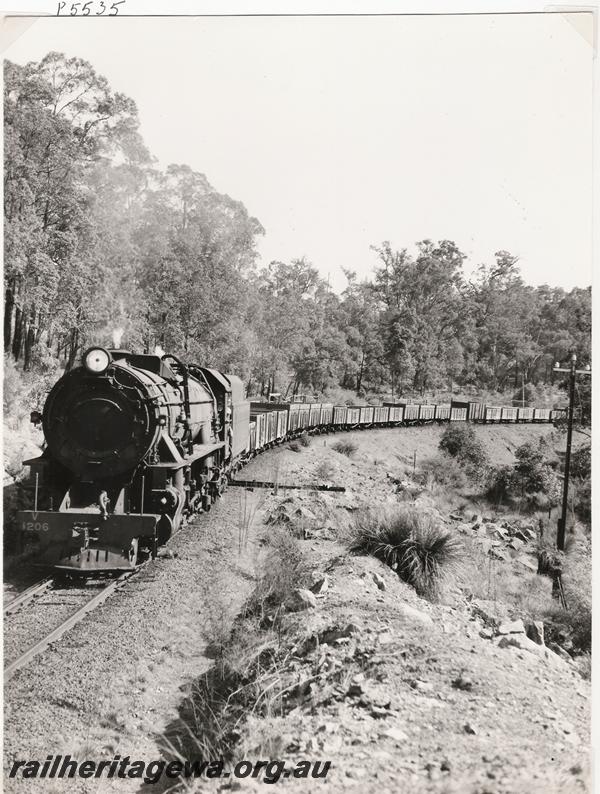 P05535
V class 1206, Beela Fernbrook section, BN line, goods train
