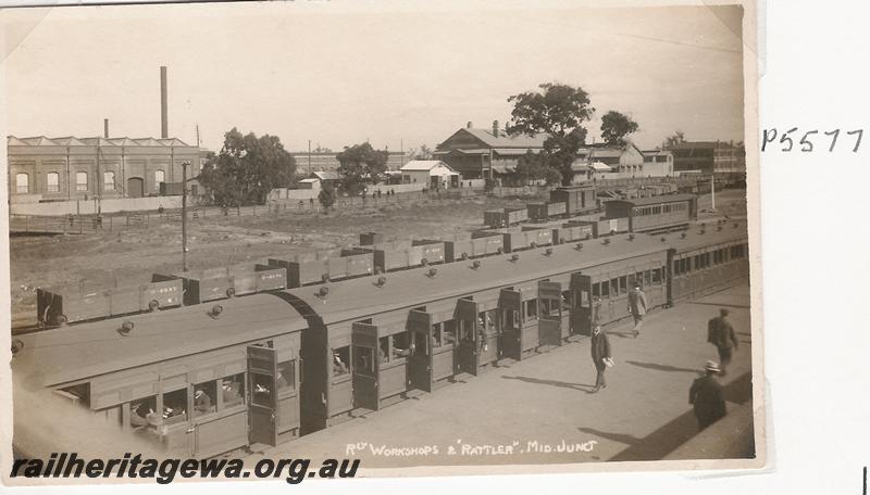 P05577
Midland Junction Workshops workers train, 