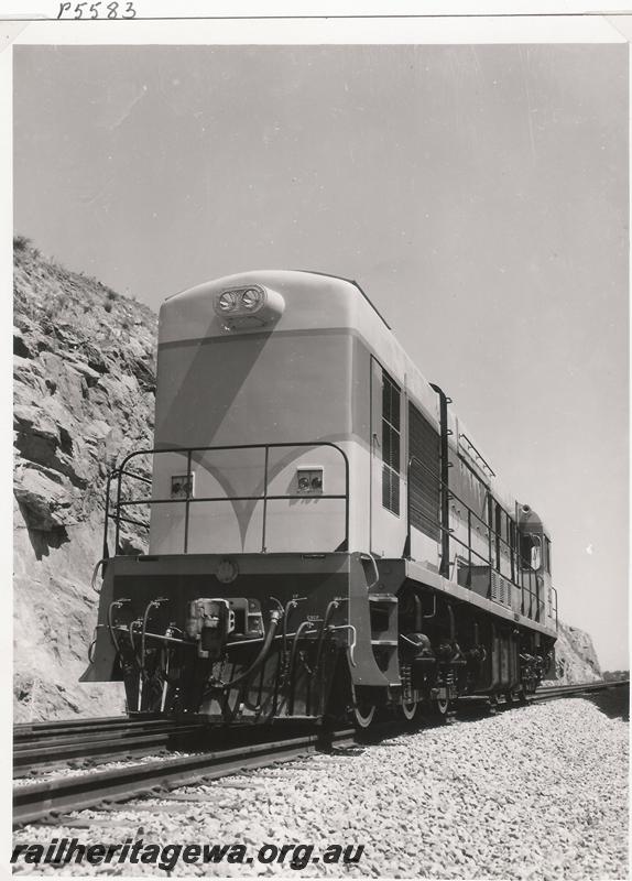 P05583
K class 210 diesel loco, long hood end and side view
