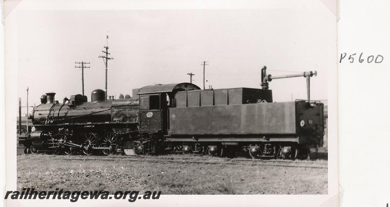 P05600
Visit by the Vic Div of the ARHS, PM class 717 in black livery, East Perth loco depot, side and rear view
