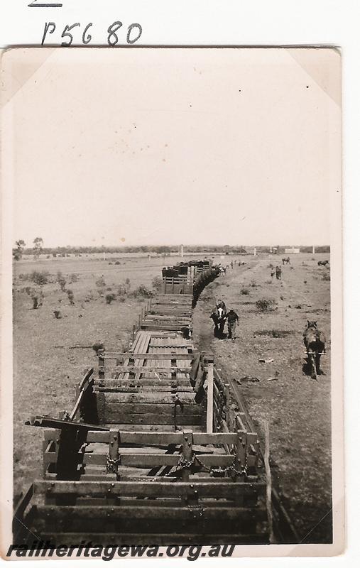 P05680
WA Goldfields Firewood Co. rail recovery train.
