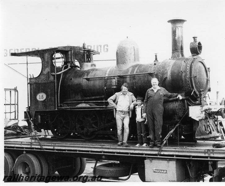 P05869
A class 15, Bunbury, on truck about to depart for Victoria
