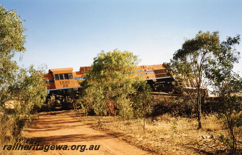 P05876
3 of 4 photos of derailment at Goomalling, EM line, AB class 1536, off rails, side view
