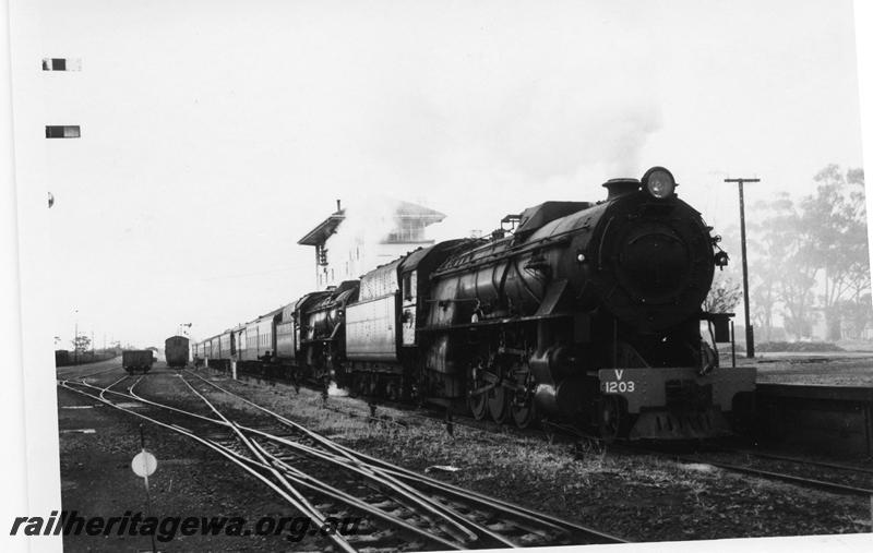P05923
V class 1203, double heading with a W class, Brunswick Junction, tour train, SWR line
