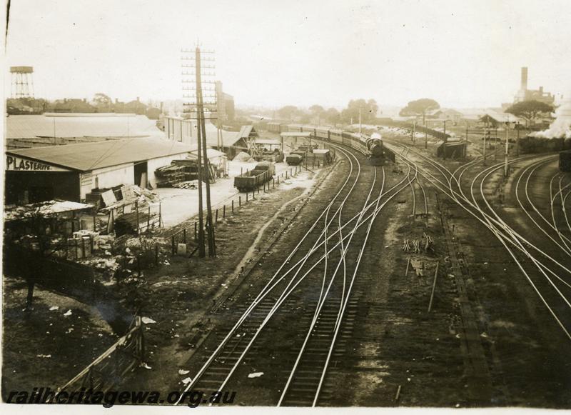 P06195
Track work, East Perth looking east, Express from Merredin approaching
