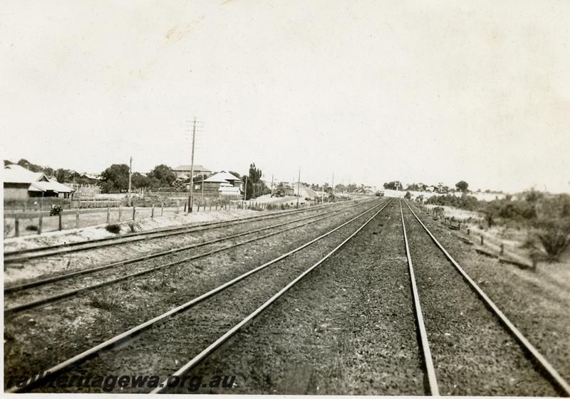 P06202
Track work. Bayswater looking towards station, shows lines of the Belmont Branch, 
