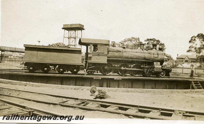P06219
E class 315, turntable, water towers, loco depot, East Perth
